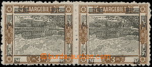 187279 - 1921 Mi.66I(2), 2-páska 3Mk hnědá / černá, PŘEVRÁCEN