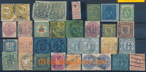 187310 - 1851-1876 sestava 28ks známek a 2-pásek, včetně lepšíc