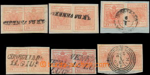 187322 - 1850 Ferch.3, I-III HP, MP; 5 cut-squares always with two 15