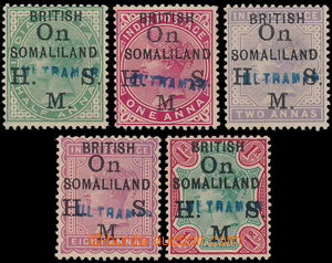 187331 - 1903 SG.O1-O5, indické 1/2A-1Rs, přetisky BRITISH SOMALILA