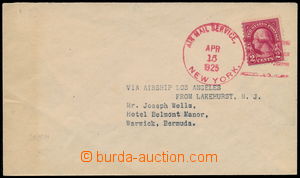 187340 - 1925 ZEPPELIN / Abwurf Bermuda, dopis vyfr. zn. 2c Washingto