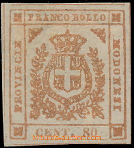 187358 - 1859 Sass.18e, Znak 80C hnědo - oranžová, chybotisk bez t