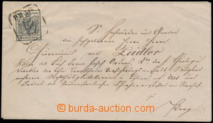 187383 - 1850 místní dopis z roku 1858, vyfr. zn. Znak 2Kr černá 