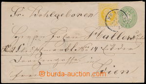 187384 - 1867 postal stationery cover 3 Kreuzer 1863 mixed uprated wi