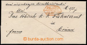 187393 - 1833 ČESKÉ ZEMĚ/  přebal dopisu adresovaný do Brna, aty