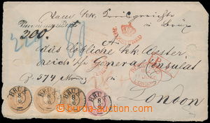 187394 - 1866 přední strana a část zadní strany R-dopisu do Lond