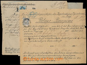 187395 - 1867-1890 3 Reg receipts with Franz Joseph I. 10Kr 1867 fine