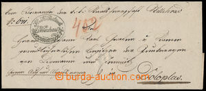 187402 - 1835 ČESKÉ ZEMĚ/  přebal R-dopisu adresovaný do Dolopla