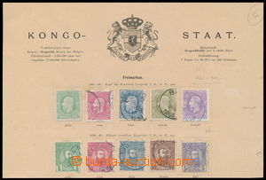 187449 - 1886-1887 Sc.1-5, 6-9, 11; Leopold II. 5C-5Fr, complete firs