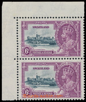 187454 - 1935 SG.24b, Silver Jubilee, rohová 2-páska 6P, na dolní 