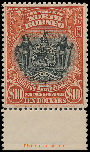 187463 - 1911 SG.183, Znak 10$ černá / cihlově červená, luxusní