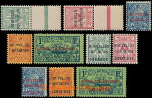 187485 - 1908-1910 SG.F1-F5, F6-F10, I. a II. emise s francouzskými 