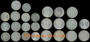 187538 - 1925-1949 selection of 25  pcs silver coins, Ag, values 5CZK