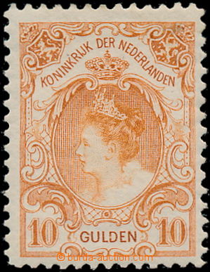 187564 - 1905 Mi.66A, Wilhelmina 10G dark orange; cat. 900€