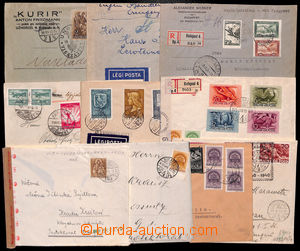 187574 - 1929-43 sestava 10ks dopisů do ciziny, z toho 5x Let+R a 2x