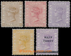 187593 - 1876-1893 SG.16-18, 20, 39, Viktorie ½P - 1½P, 3P 