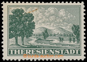 187608 - 1943 Pof.Pr1A, Admission stmp Terezín, dark green, line per