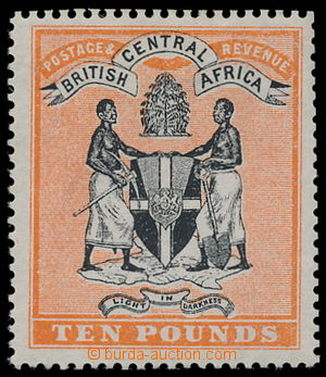187620 - 1896 SG.41, Znak £10, průsvitka Koruna CC; velká čá