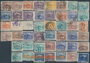 187630 - 1918-1939 selection of 46 pcs of stamp. Hradčany with perfi