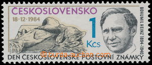 187642 - 1984 Pof.2679, Day of Stamp 1Kčs significant shift ochre up