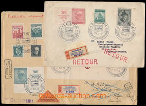 187655 - 1937 RETURNED MAILING  comp. 2 pcs of Reg letters sent from 