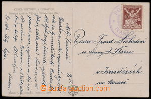 187660 - 1921 POSTAL AGENCY IVANČINÁ, postcard with 40h issue Chain
