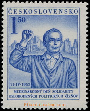 187718 - 1952 ZT  Pof.644, Den solidarity 1,50Kčs, ZT v šedomodré 
