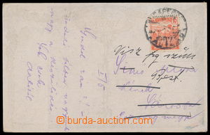 187726 - 1919 DOPRAVA ZASTAVENA  pohlednice zaslaná z Budapešti do 