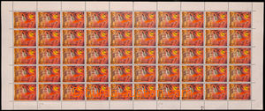 187727 - 1967 Pof.1587, Water Birds 30h, complete counter sheet with 