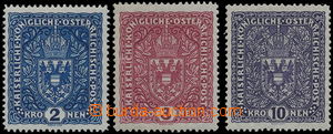 187772 - 1916 Mi.200I, 201I, 203I, Coat of arms 2 Koruna dark blue, 3