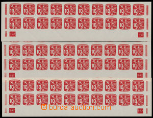 187803 - 1945 NV.24, Newspaper stamp 10h red, rare comp. 12 pcs of bo