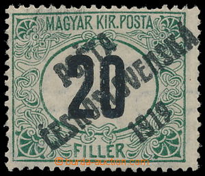 187816 -  UNISSUED STAMP  20f black numerals, wmk Pz, with overprint 
