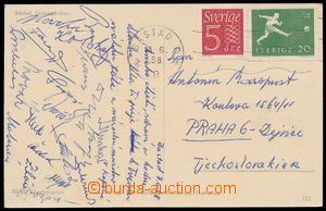 187857 - 1958 FOTBAL/  fotbalová reprezentace ČSR 1958, pohlednice 
