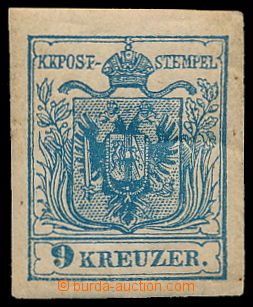 187863 - 1850 Ferch.5, Mi.5MP, Znak 9Kr, světle modrá, typ IIIb, st
