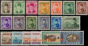 187895 - 1948 EGYPTSKÁ OKUPACE - Mi.1-19, 3 kompletní serie Farouk,