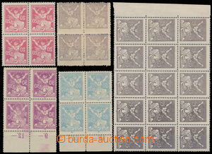 187993 -  Pof.151A-157A, values 20, 25, 30 and 60h in blocks of four,