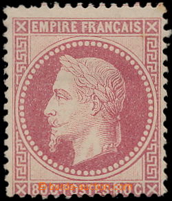 187997 - 1862 Mi.31, Napoleon III. 80C růžová; zk, Behr, kat. 1.00