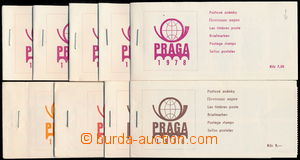188010 - 1978 ZS10-12, 14, sestava 9ks známkových sešitků PRAGA 1