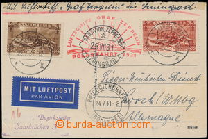 188051 - 1931 ZEPPELIN / POLARFAHRT 1931  pohlednice přepravená vzd