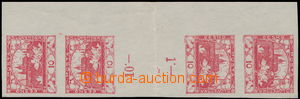 188089 -  Pof.5Mp(4), 10h red, folded 4-stamps opposite facing gutter