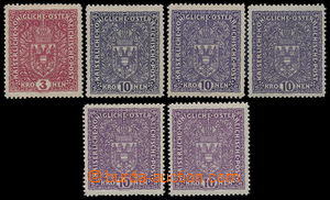 188151 - 1916-1919 Mi.201 I, 203 I a+b, 211 II, comp. 6 pcs of stamp.