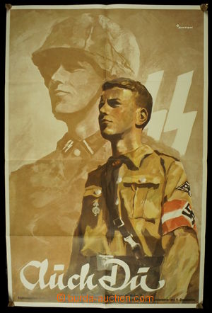 188178 - 1943 PROTECTORATE / Auch Du - Také ty!, color propaganda po