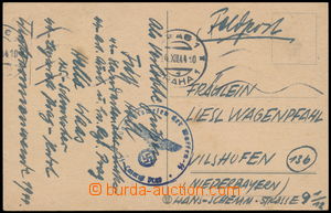 188217 - 1944 SS FELDPOST  pohlednice s DR PRAHA 1/ 24.XII.44, kruhov