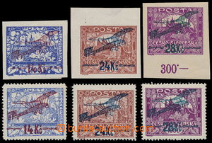 188241 -  Pof.L1-L3, L1A, L2A, L3B, I. provisional air mail stmp., co