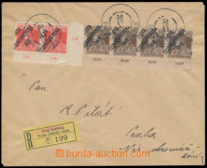 188344 - 1919 Reg letter sent in the place with Pof.119 and 120, corn