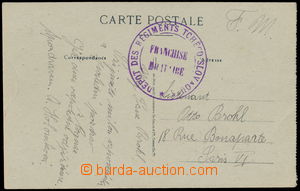 188347 - 1919 FRANCIE/  pohlednice (Cognac) adresovaná do Paříže,