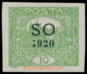 188363 -  Pof.SO4 flaw print, Hradčany 10h green, with flaw print - 