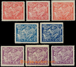 188397 -  Pof.173A-175A, 100h - 300h, complete set all types with lin