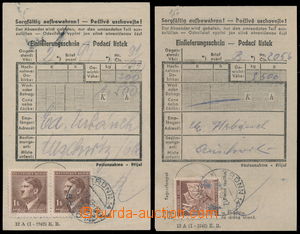 188417 - 1942-1943 C.C. AUSCHWITZ  comp. of 2 certificates of mailing