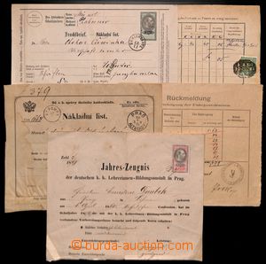 188418 - 1875-1912 sestava 5 formulářů: 1x poštovní formulář n